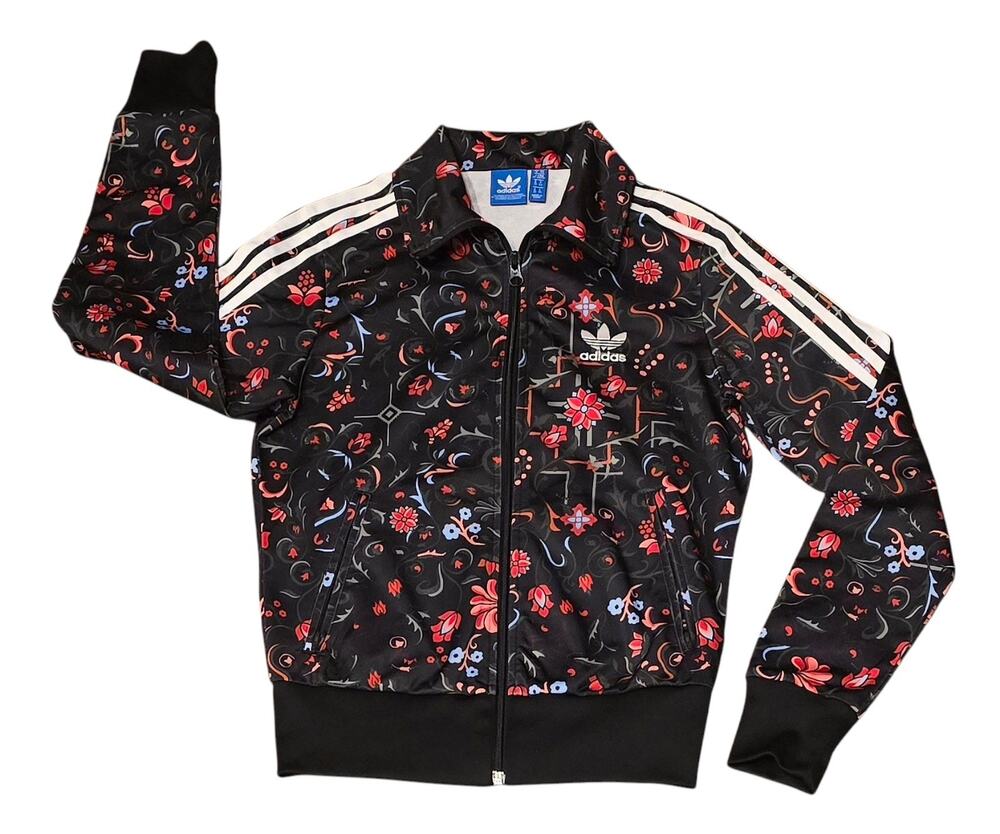 Adidas Originals Floral Flower Firebird Full Zip Track Jacket - Youth US XS